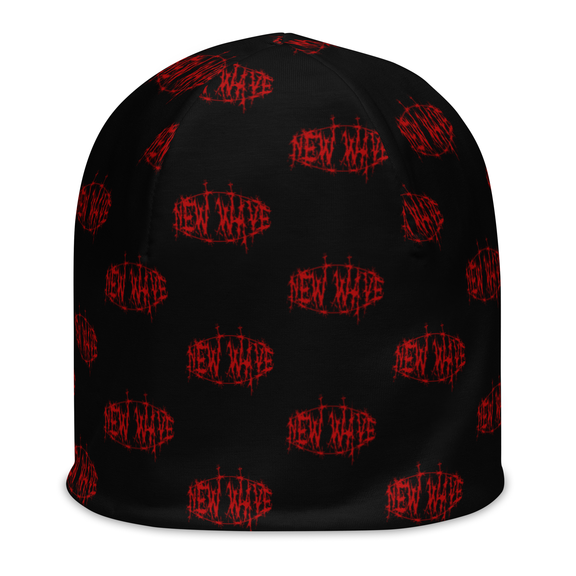 New Wave Barbed Wire Logo Beanie (Red) (New Wave)