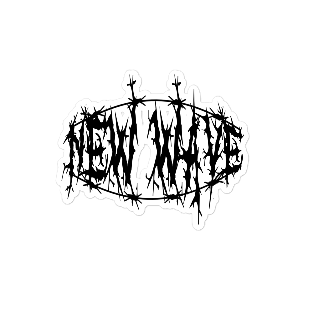 New Wave Barbed Wire Logo Sticker