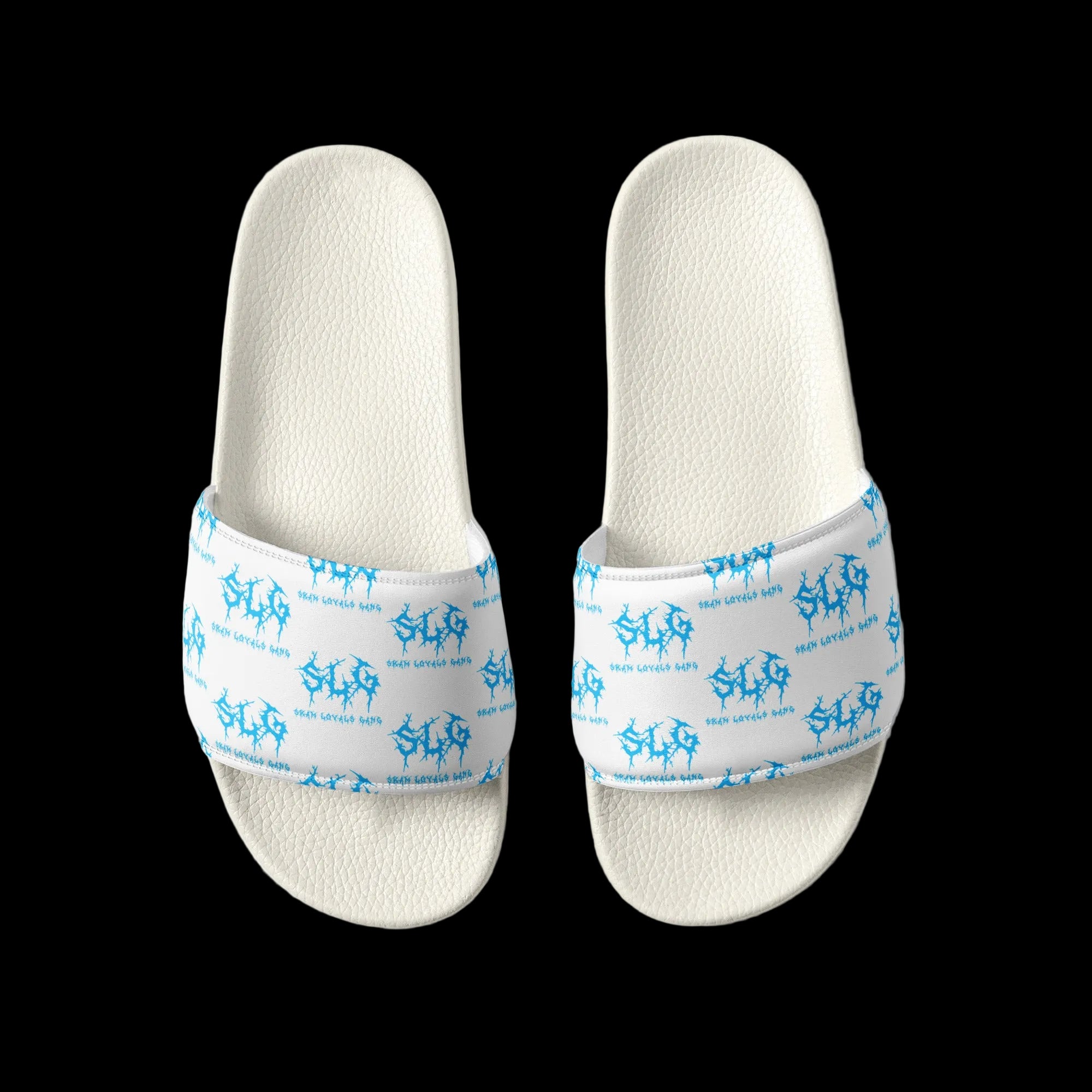 SLG BABY BLUE LOGO SLIDES