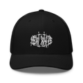 new wave barbed wire logo trucker hat