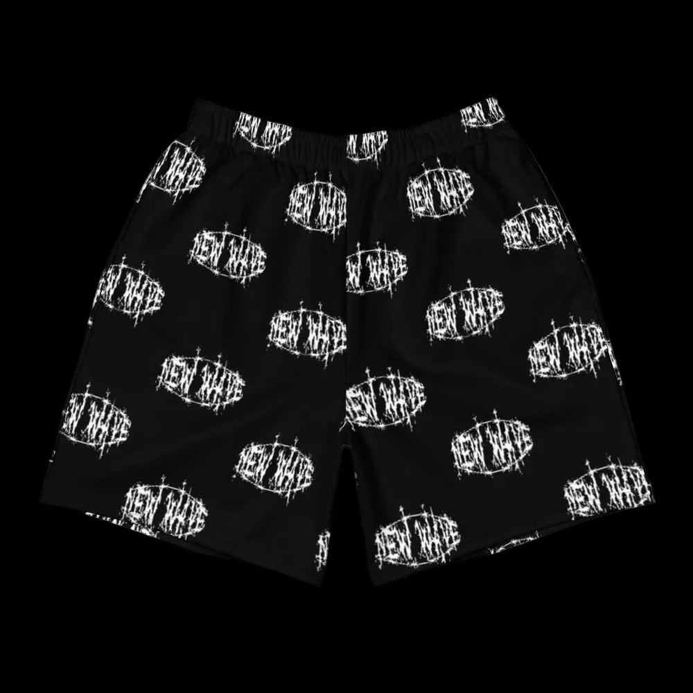 New Wave Barbed Wire Logo Shorts (White)