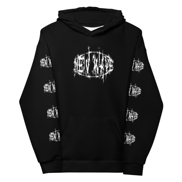 New Wave Barbed Wire Logo Hoodie (White)